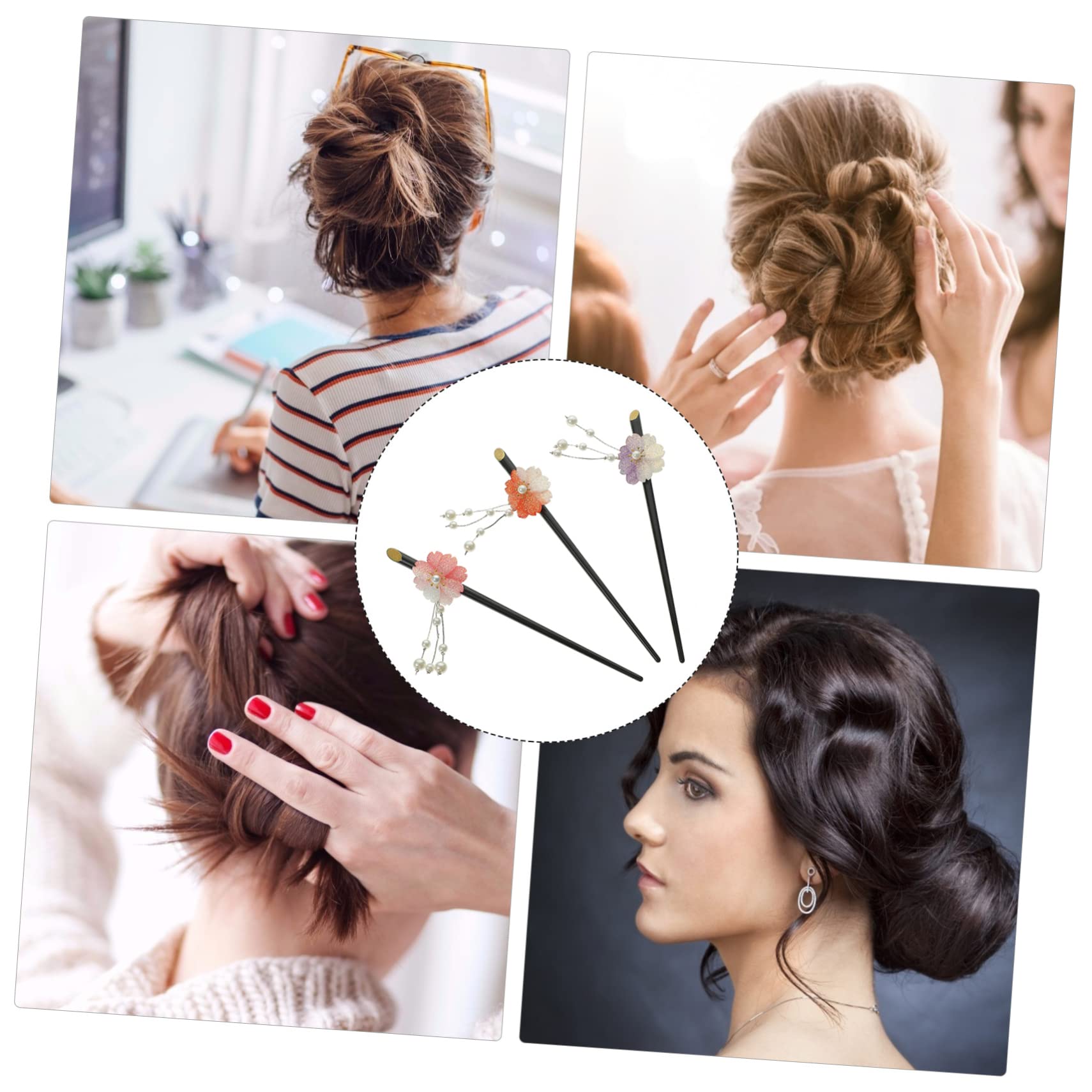 POPETPOP 12stücke Retro Haarnadeln Mit Quaste Und -kirschblüten Geeignet Für Verschiedene Frisuren Für Besondere Anlässe Und Alltägliche Haarschmuck Für Damen