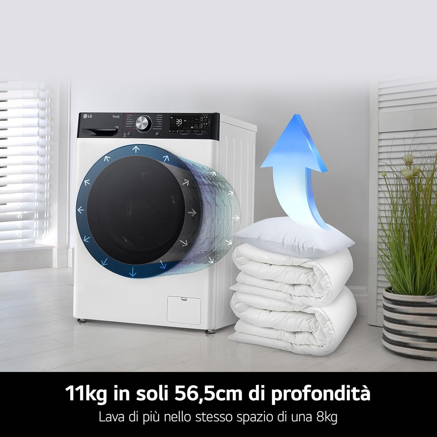 LG AI DD F4R7010TSWG Lavatrice 10 kg Classe A -10%, 1400 Giri, Carica Frontale con Oblò in Vetro Temperato, Funzione TurboWash 360, Vapore su 7 Programmi, Wi-Fi, Libera installazione, Serie R7, Bianca
