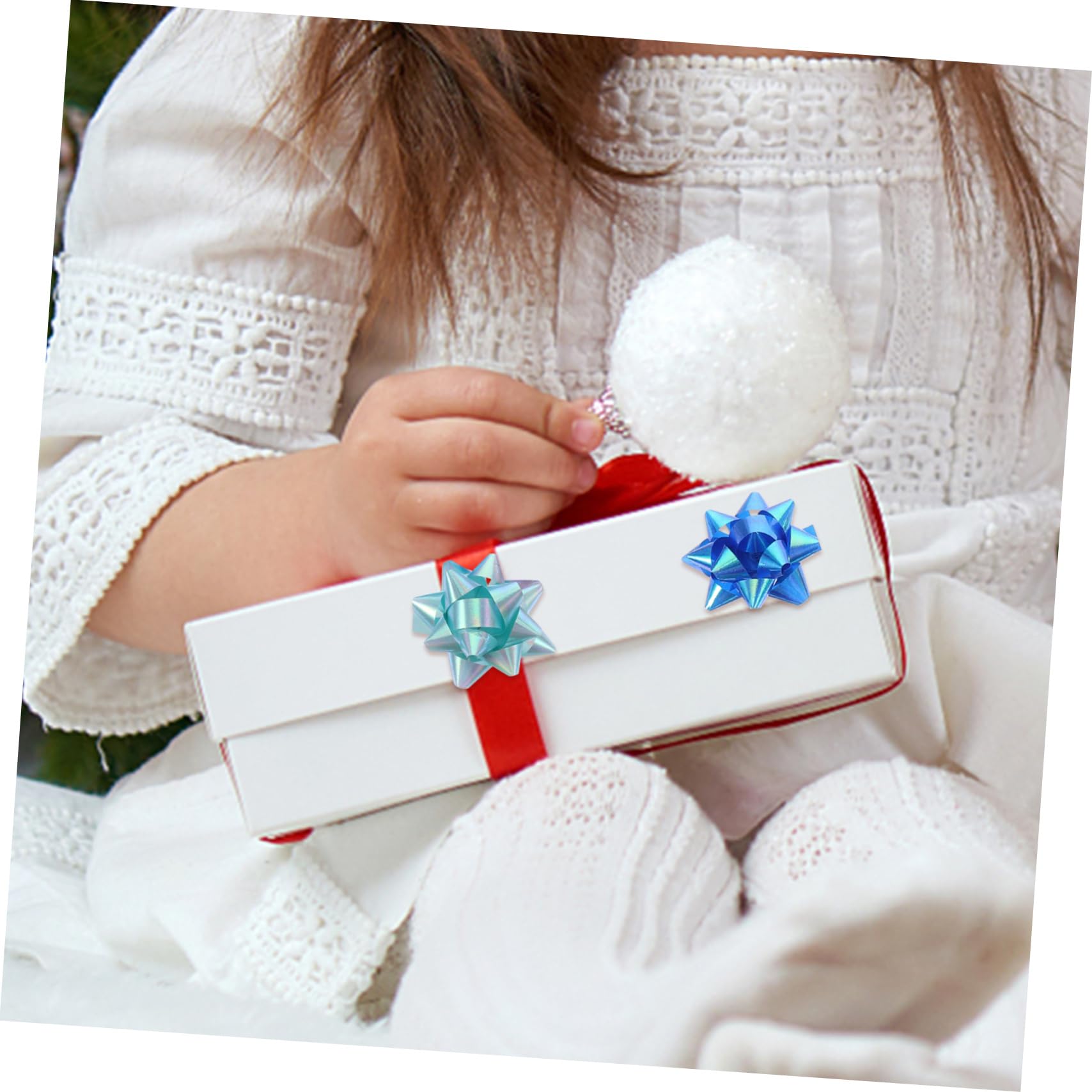 Lurrose 5 Set di Fiocchi di Nastro Floreale per Fiocchi Natalizi Fiocchi da da 2 Pollici Fiocchi per Cestini per Decorazioni di Compleanno Vacanze E Matrimoni 70 Pezzi * 5