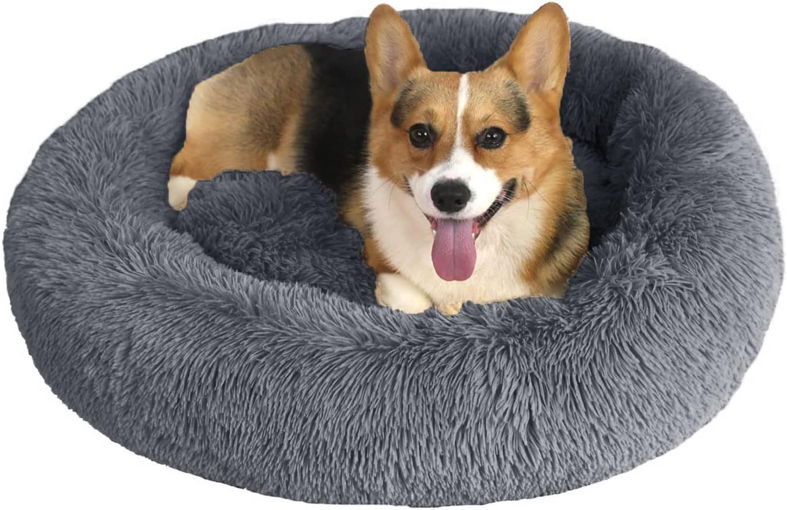 ASelected Doughnut Dog Bed for Small Medium Dog Washable, Medium