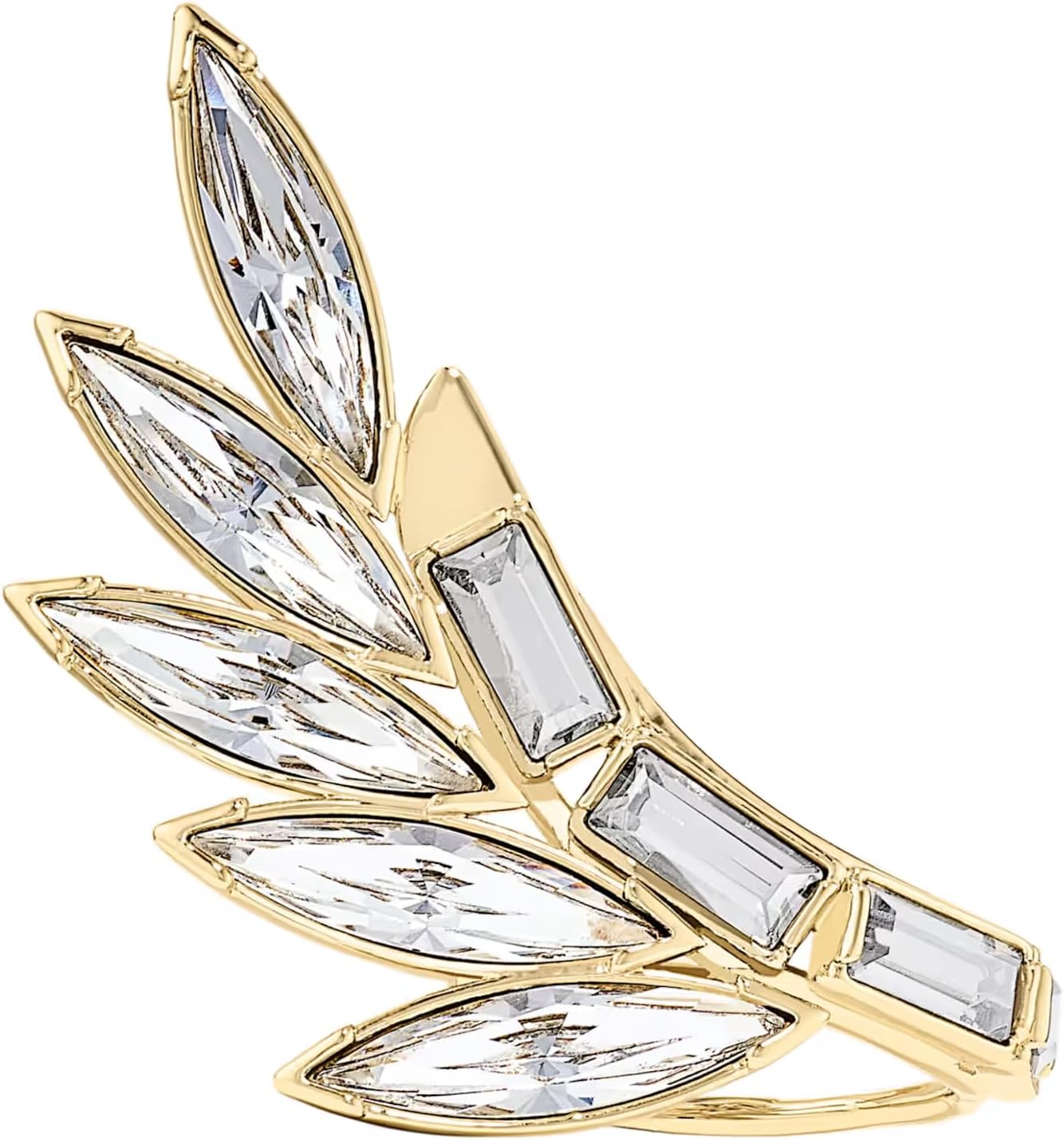 Swarovski Wonder Woman Armour Ring, Wing, White, Gold-plated, Size:52