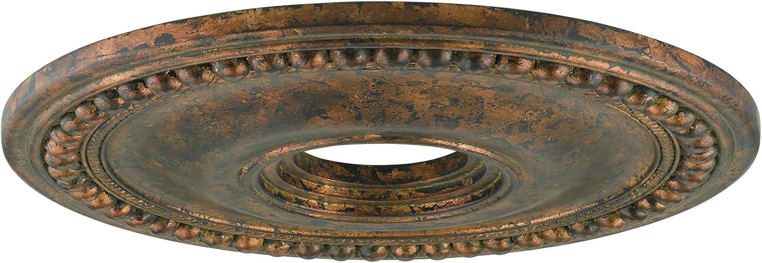 Livex Lighting 82074-73 Wingate Ceiling Medallion, Hand Painted Antique Silver Leaf,1.5H x 20Dia