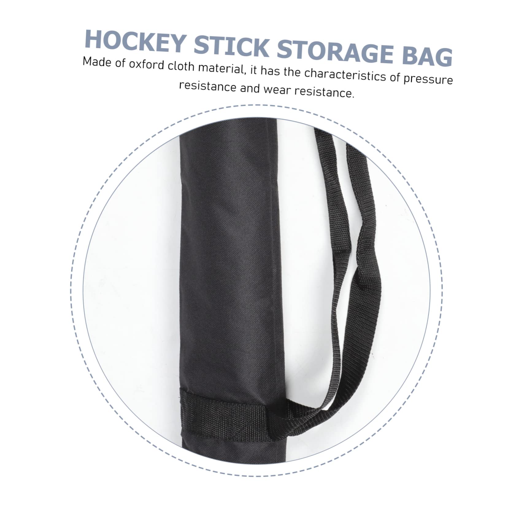 Garneck Bolsa para Palo de Hockey Portátil 1 Pieza de Tela Oxford Negra