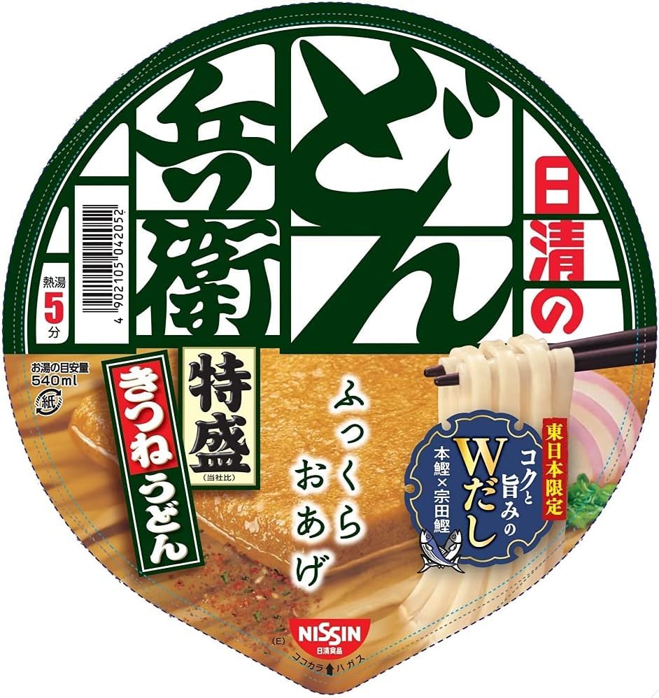 Amazon.co.jp: Nissin-no-Donbei Tokumori Kitsune Udon East, 4.6 oz