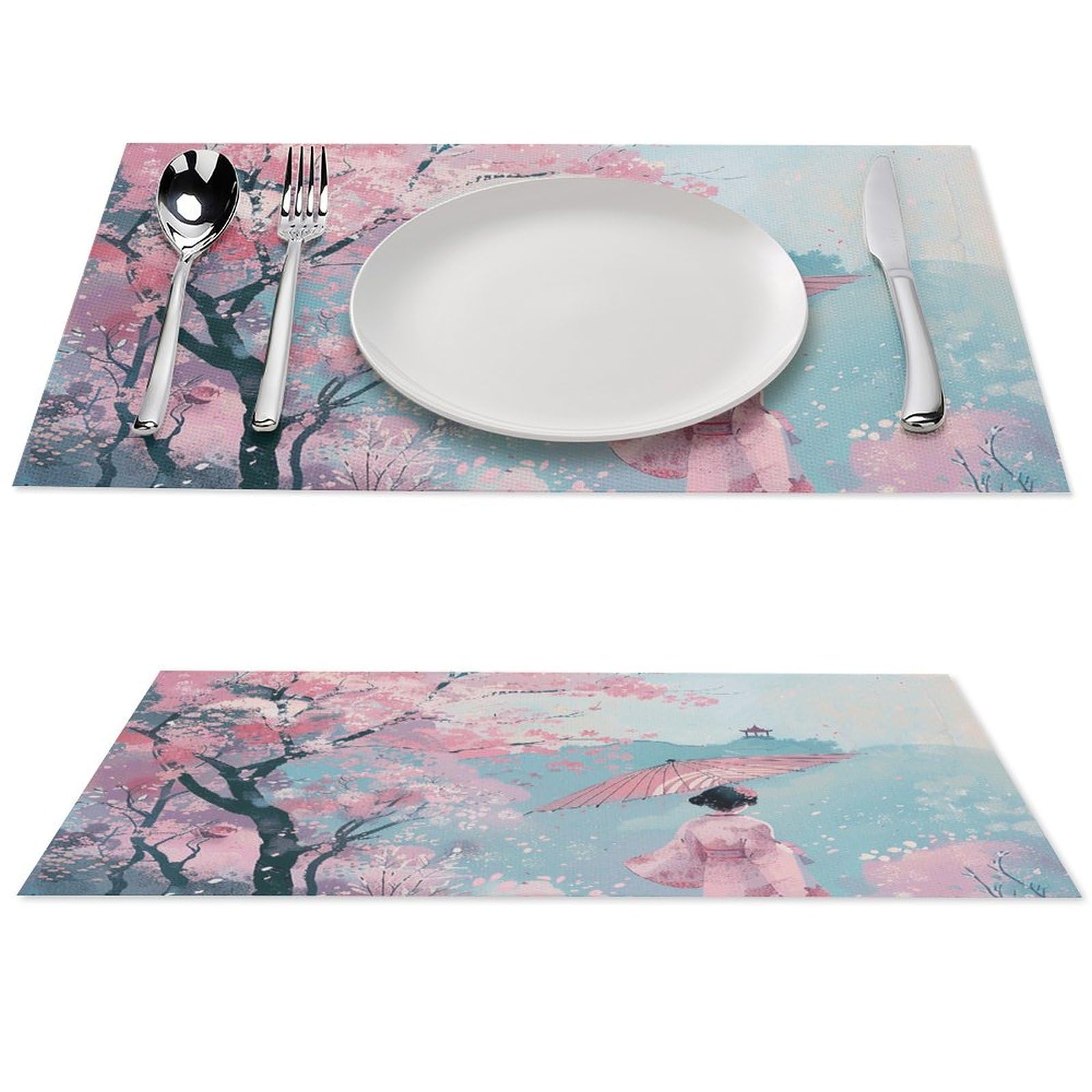 Sets de table imperméables style pêche lot de 6 pièces en PVC