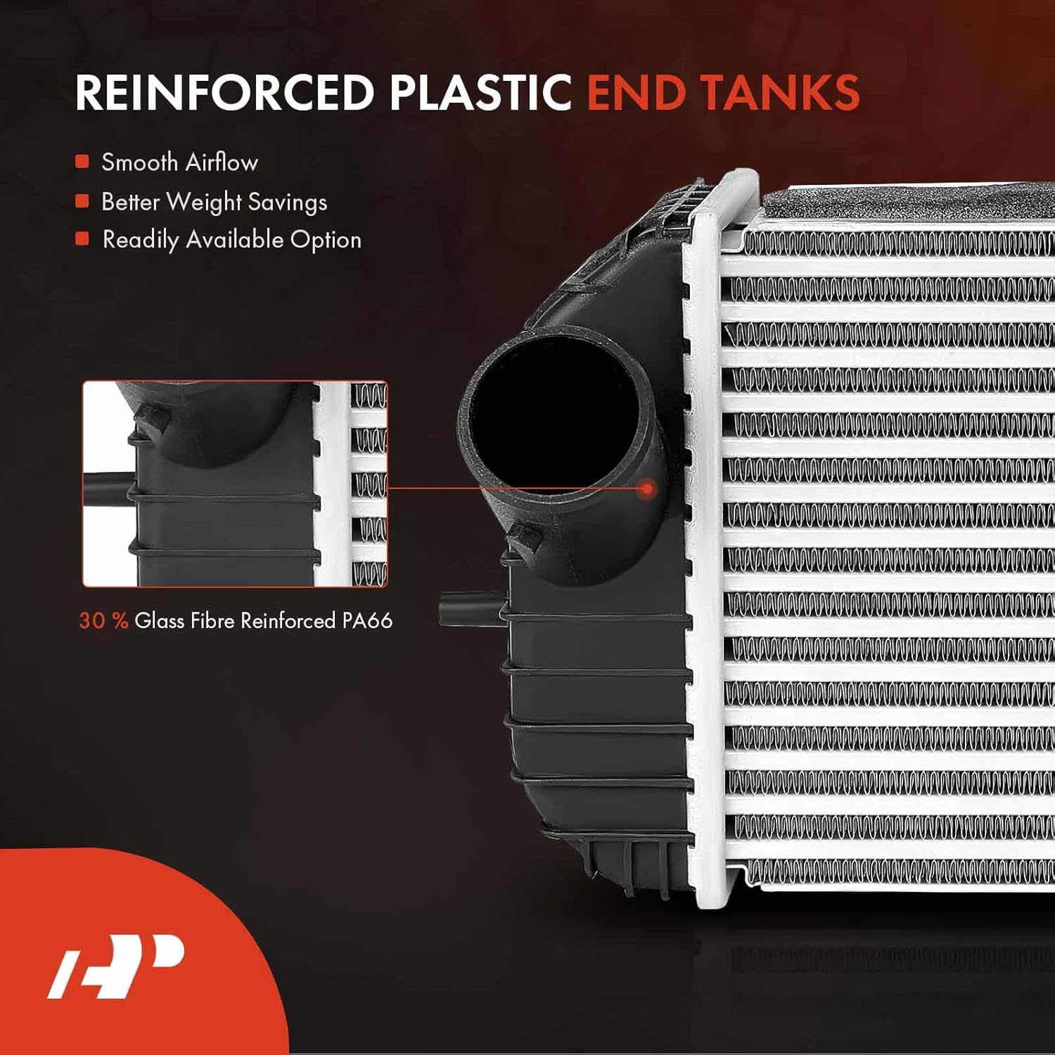 A-Premium Turbo Intercooler Charge Air Cooler Compatible with Kia Sportage 2017 2018 2019 2020 2021 2.0L, AWD