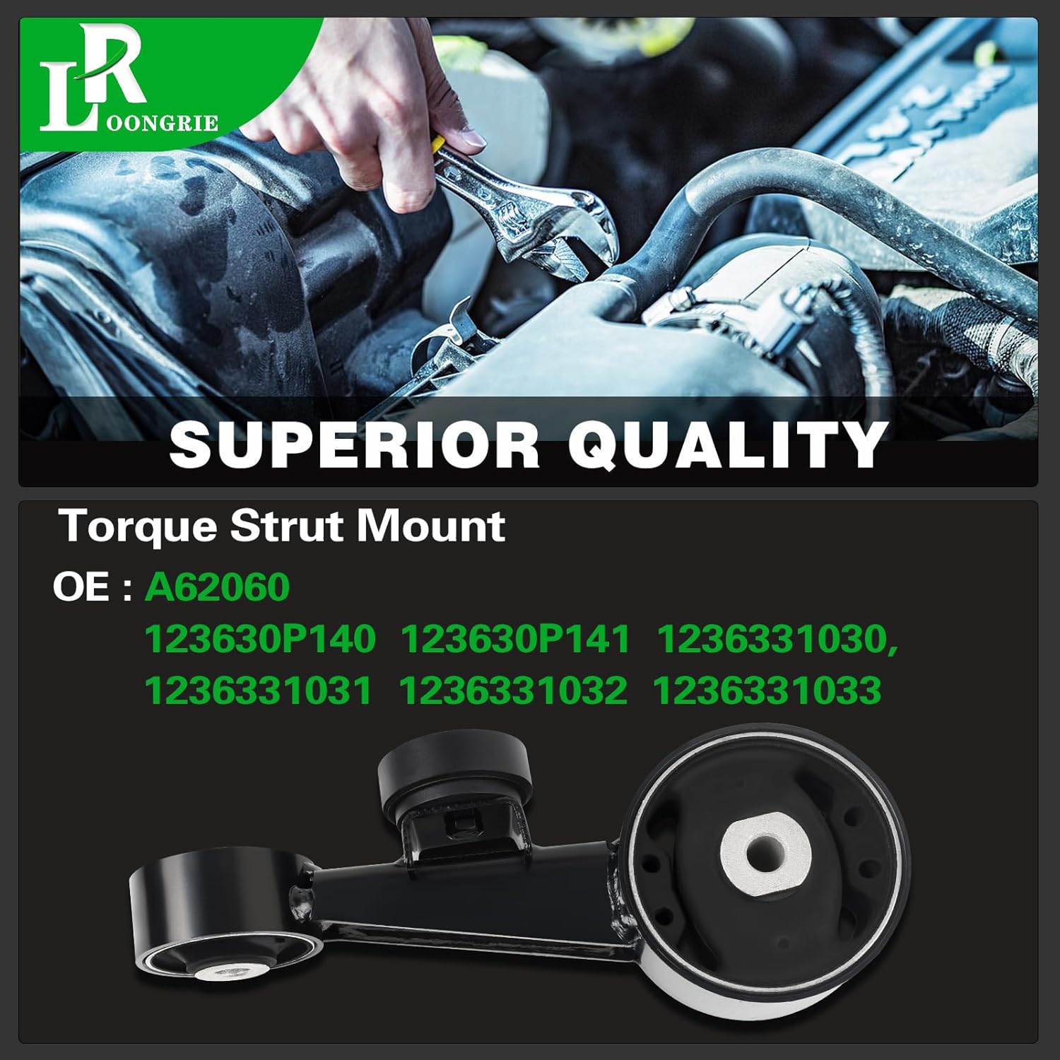 Engine Torque Strut Mount Replacement Compatible with 2007-2018 ES350 & 2013-2018 Avalon 3.5L V6 Engine,Replace OE A62060 123630P141 1236331031 1236331033 1PCS