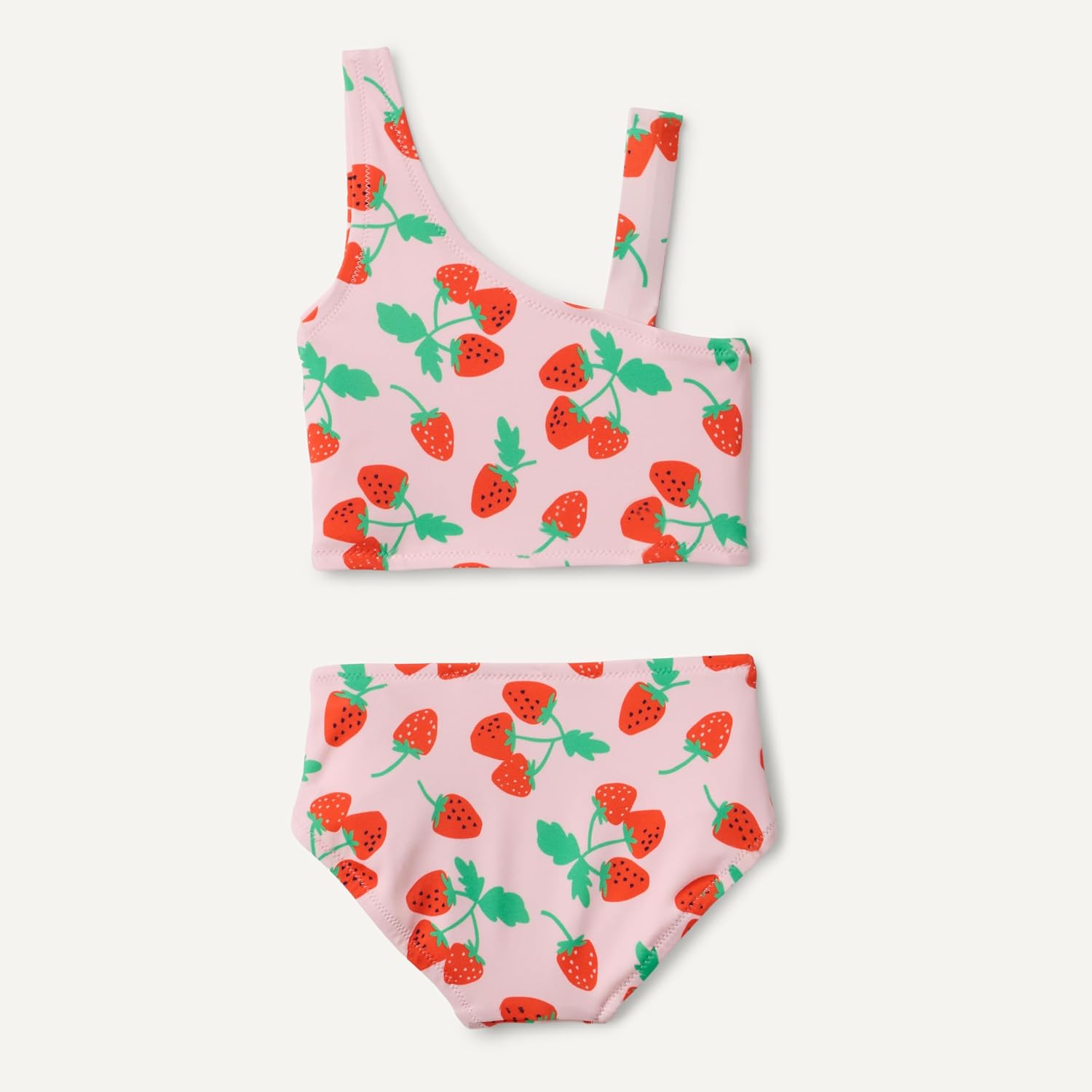 Amazon Essentials Girls' One Shoulder Two-Piece Bikini Swim Set