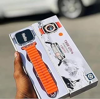 جيني ساعة ذكية T800 الترا بتقنية ان اف سي وبلوتوث وشحن لاسلكي (برتقالي)