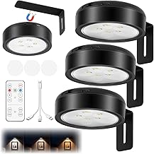 3 Pcs Rechargeable Cordless Picture Lights, 2600 mAh Magnetic Picture Lights, Designed for Paintings and Posters, Includes Remote Control and 3 in 1 Charging Cable, Ideal for Bedroom