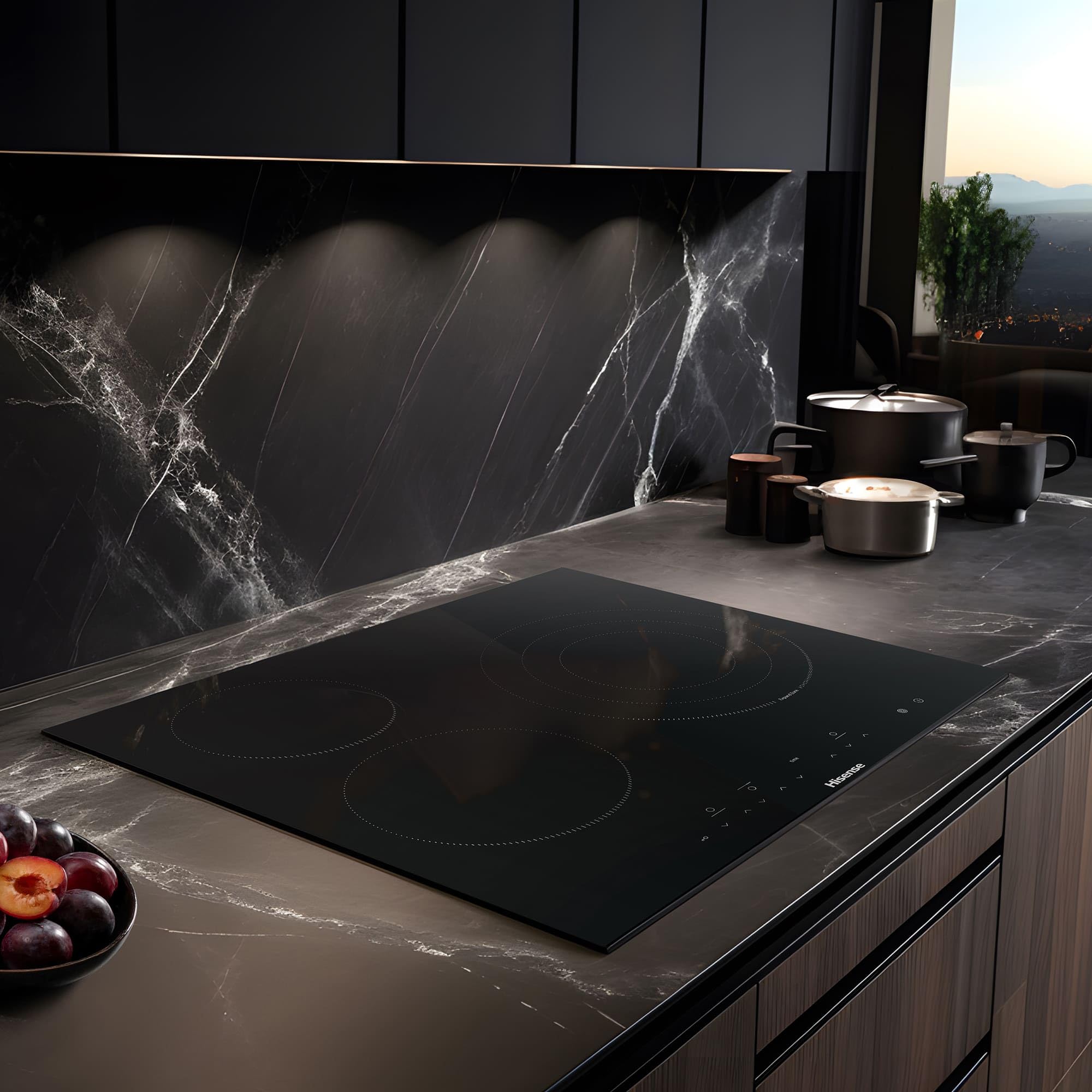 Image secondaire de Plaque Vitrocéramique Hisense E6332BSCE 3 Zones avec Contrôle Tactile