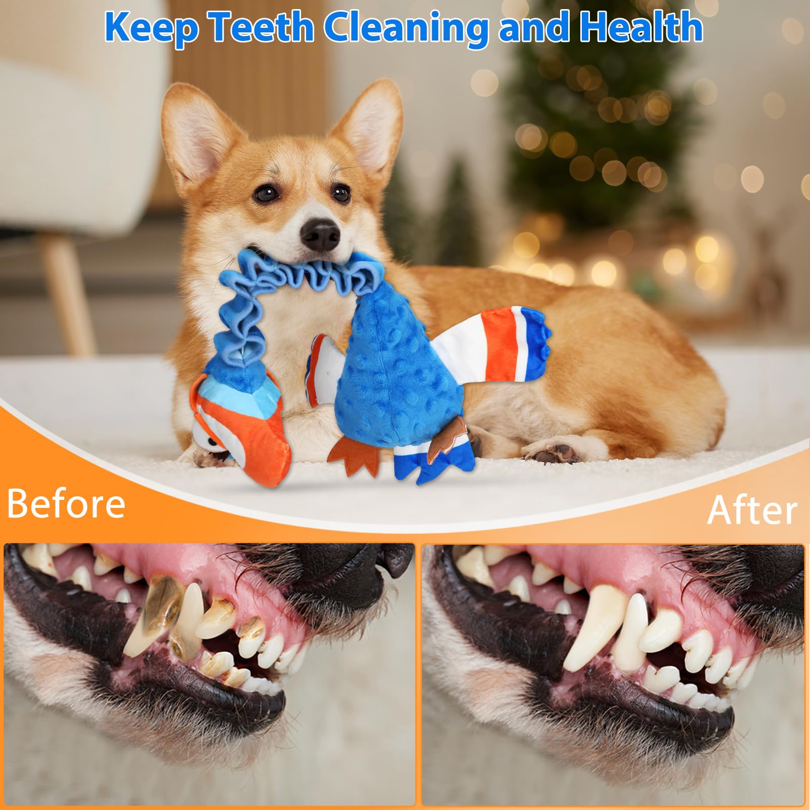 Juguetes interactivos para perros grandes, juguete de peluche con papel arrugado, juguete chirriante para cachorros y perros, varios tamaños
