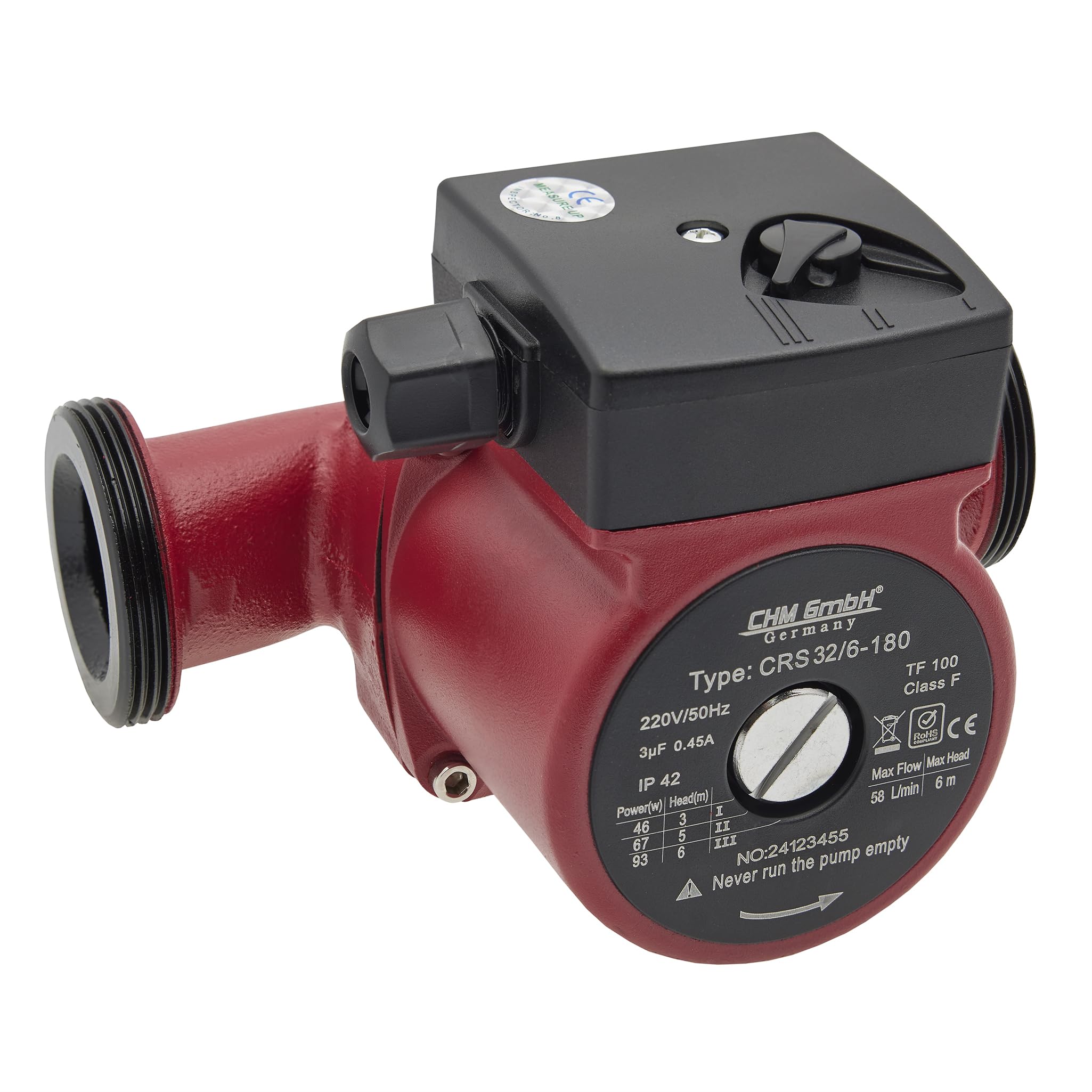 Pompe de circulation à 3 vitesses CRS32/6-180 CHM GmbH®.