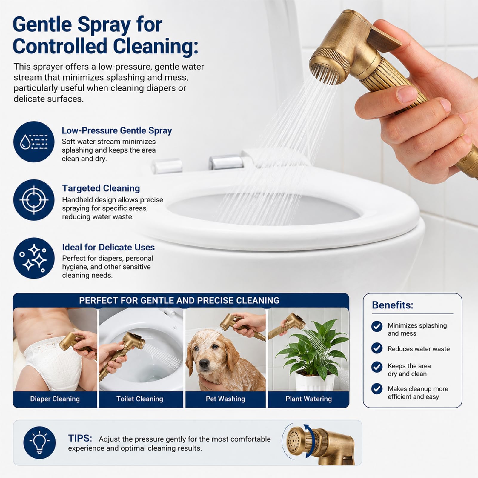 vintage mosiężna ręczna ręczna bidet opryskiwacz toaleta ręczna bidet sprayer sprayer Węzie Wąż Zestaw węża łazienki Odpowiednie do samica prysznica dla zwierząt domowych