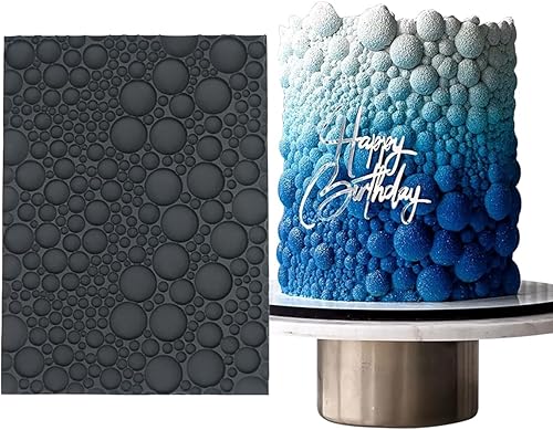 Miniatura 8 de mostsom Molde de silicona para pastel de encaje para fondant y chocolate, decoración de burbujas redondas en relieve, herramientas de horneado