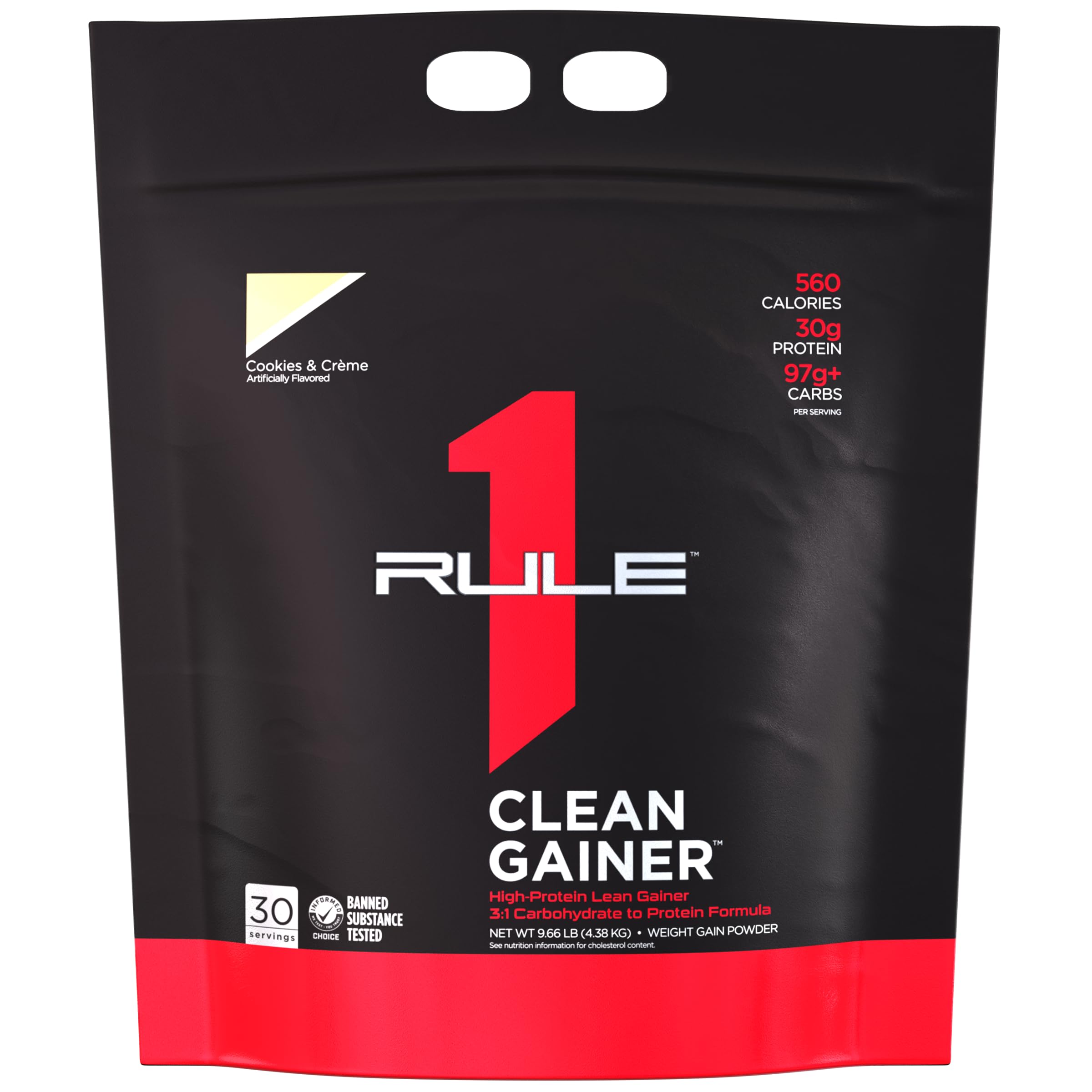Rule1 R1 Clean Gainer (9,6lbs) Biscuits et crème - Prise de poids - Sans Créatine