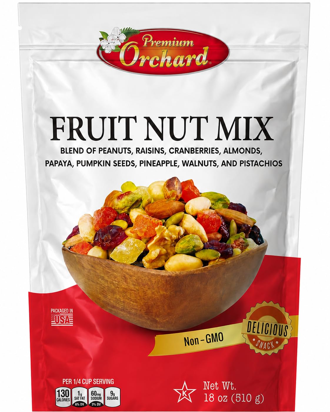 Amazon.com: FRUIT NUT MIX TRAIL MIX by PREMIUM ORCHARD - Gourmet