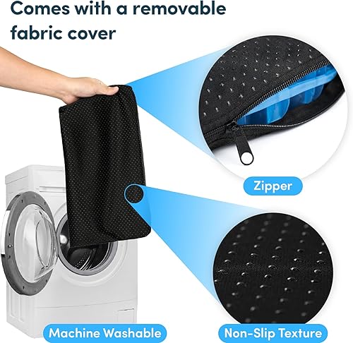 Miniatura 3 de Cojín de asiento de gel, cojín de silla de oficina, cojín de asiento para silla de escritorio, cojines de silla de ruedas, alivio de presión, cojín