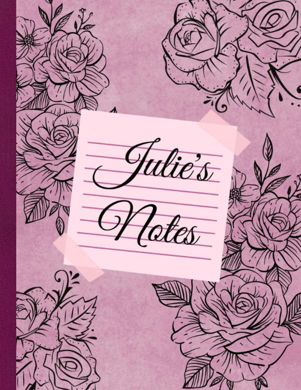 Julie’s Notes: Custom Name Personalized Journal with Roses. Old Pink Flowered Notebook with Name Julie. A Gift for Women (My Name’s on It! Journals)
