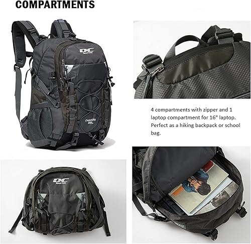 Vista 4 de Mochila Diamond Candy impermeable, para senderismo, paquete ligero de 10.57 galones, liviano, para campamento y viaje, unisex