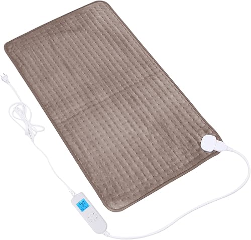 Miniatura 9 de Ruqiji Almohadilla térmica de 17 x 33 pulgadas, tamaño XXXL con tecnología de calentamiento rápido y 6 ajustes de temperatura, almohadilla térmica