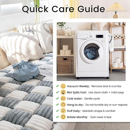 Miniatura 7 de LiveGo Funda de sofá lavable para perros, funda protectora de sofá, funda de sofá para sofá de 3 cojines, apta para mascotas, suave, antideslizante