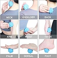 Vista 4 de Pequeña bola de masaje puntiaguda, herramienta de masaje de punto de gatillo. Bolas masajeadoras sólidas con baches para tejido profundo, liberación