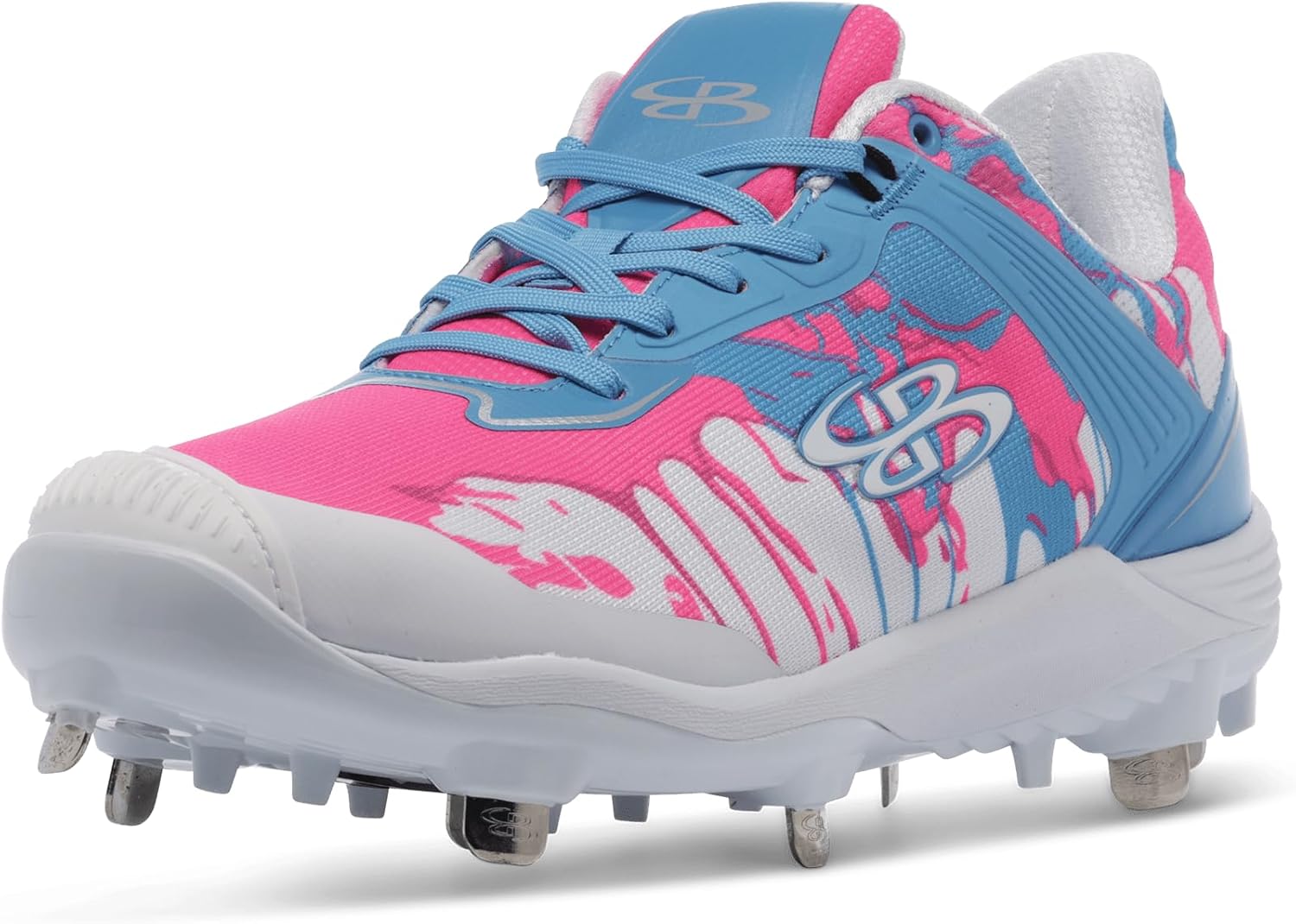 Boombah Viper Women's Metal Cleat - Graffiti Drip Pitching Toe - Multiple Color Options - Multiple Sizes
