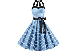 Vintage Women 1950s Rockabilly Swing Dress Pinup 50s Retro Hepburn Style Rockabilly Pinup Dresses