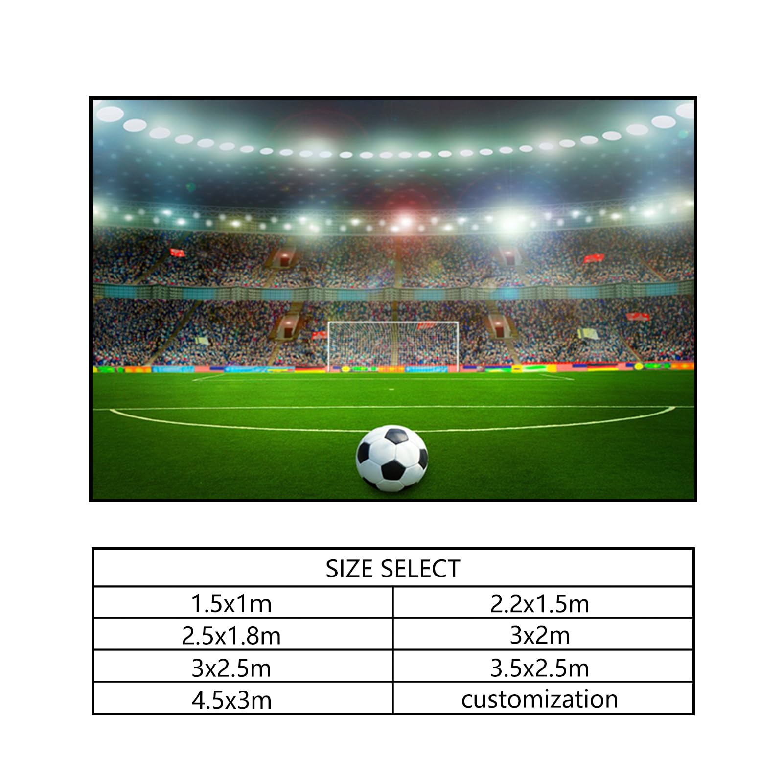 YongFoto 3x2m Vinyl Foto Hintergrund Fußballfeld Sport Bühnenbeleuchtung Innenraum des grünen Grases Fotografie Hintergrund für Fotoshooting Portraitfotos Party Kinder Hochzeit Fotostudio Requisiten
