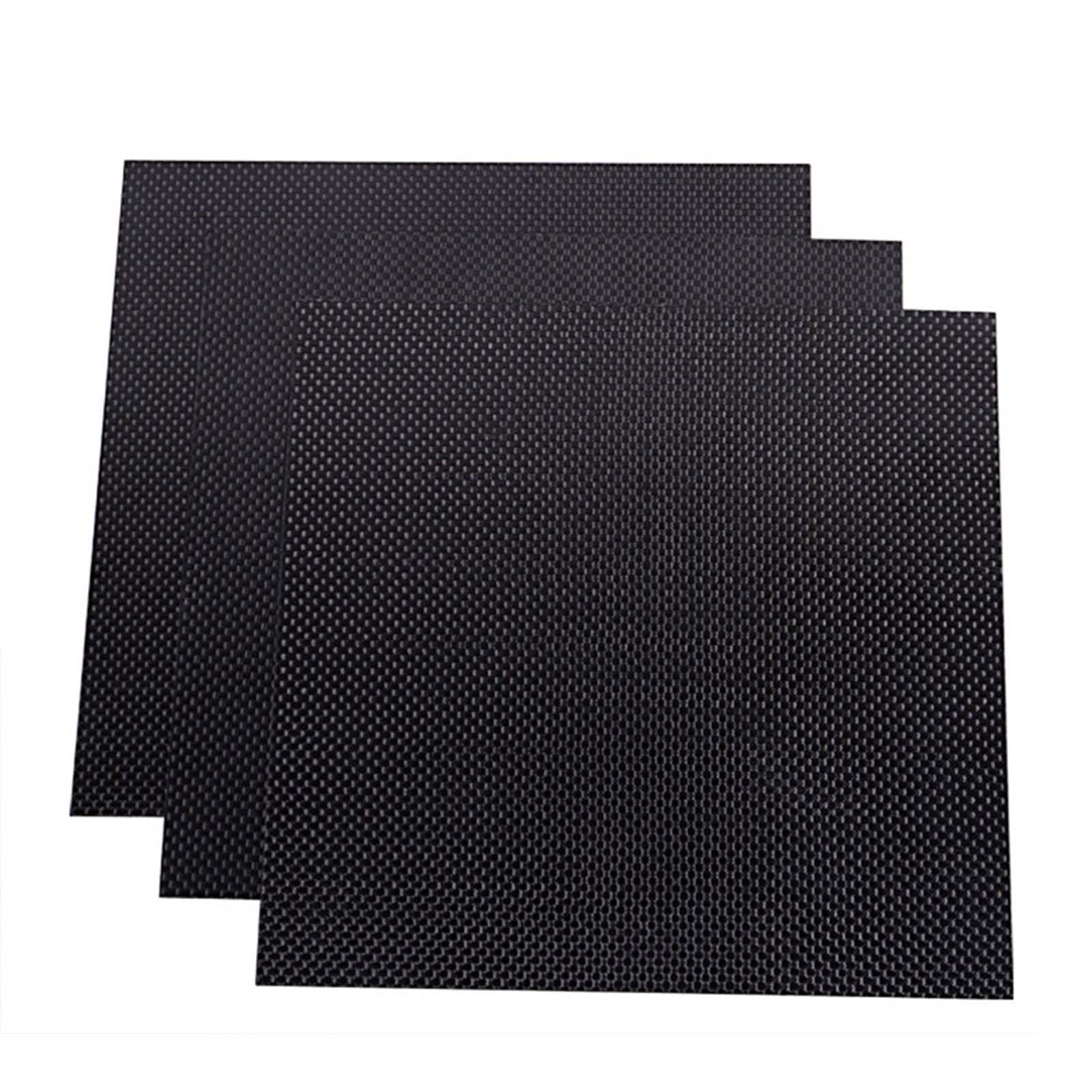 Płyta z włókna węglowego, 3K o splocie płóciennym, czarnym, 0,5 mm(100mm*200mm*0.5mm)