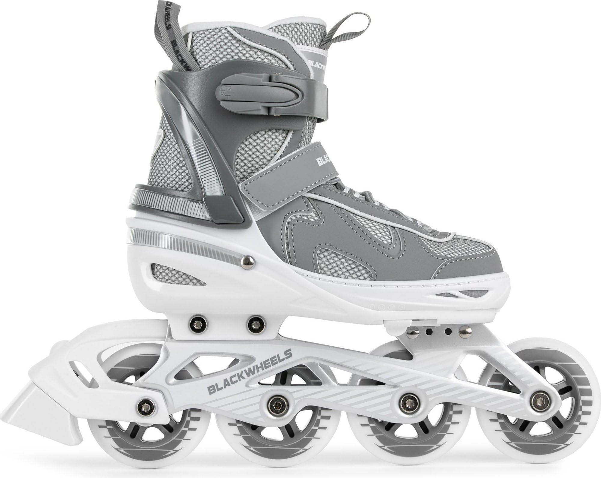 BLACKWHEELS Flex Pro Patines en línea Ajustables con chasis de Aluminio, rodamientos ABEC-7 y Sistema de Triple Cierre