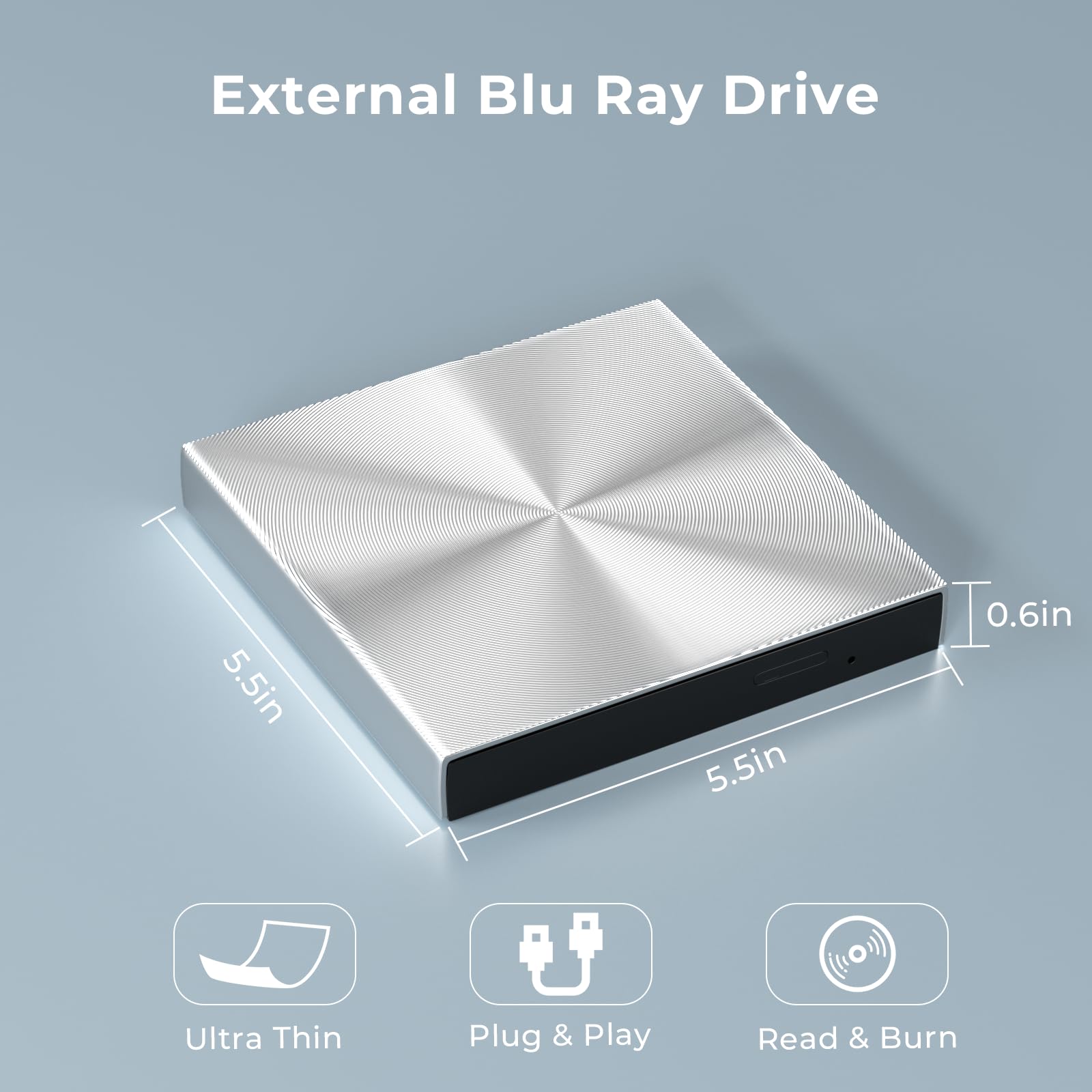 Amazon.com: Alphami External Blu Ray DVD Drive Burner, USB 3.0 and