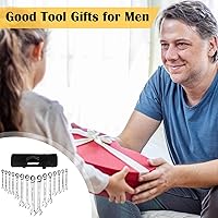 Vista 8 de Egofine Juego de llaves de trinquete SAE de 15 piezas, acero al cromo vanadio SAE de 1/4 a 1 pulgada, herramienta combinada de extremo abierto de 12