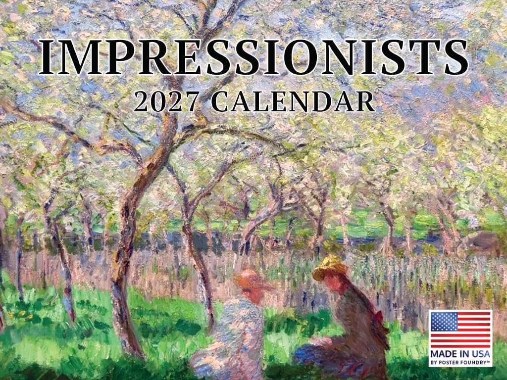 Impressionist Art Calendar 2027 Monthly Wall Calender 12 Month