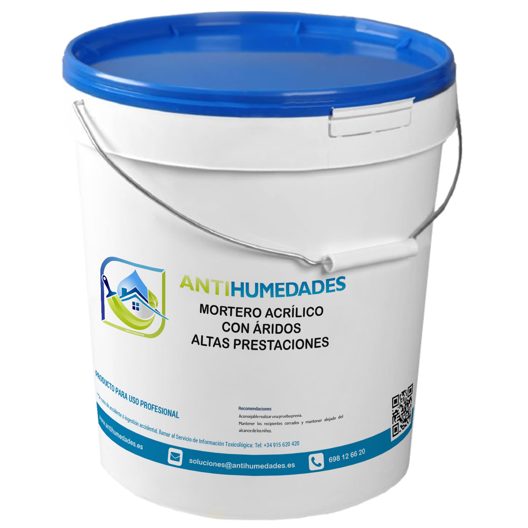 Mortero Acrílico con Áridos Gris 5kg Sellador Antihumedades | Sella grietas y juntas de baldosas y azulejos. Impermeabiliza suelos, fachadas y muros exteriores. Elástico y resistente.