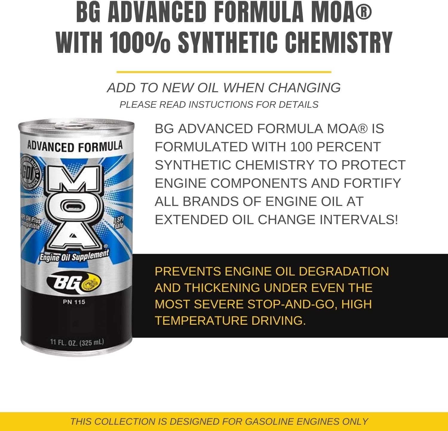 Smilyeez Listing for BG MOA PN 115 Motor Oil Additive Lubrication Supplement & EPR PN 109 Engine Restore and Cleaner (1 Kit) with Pocket Screwdriver