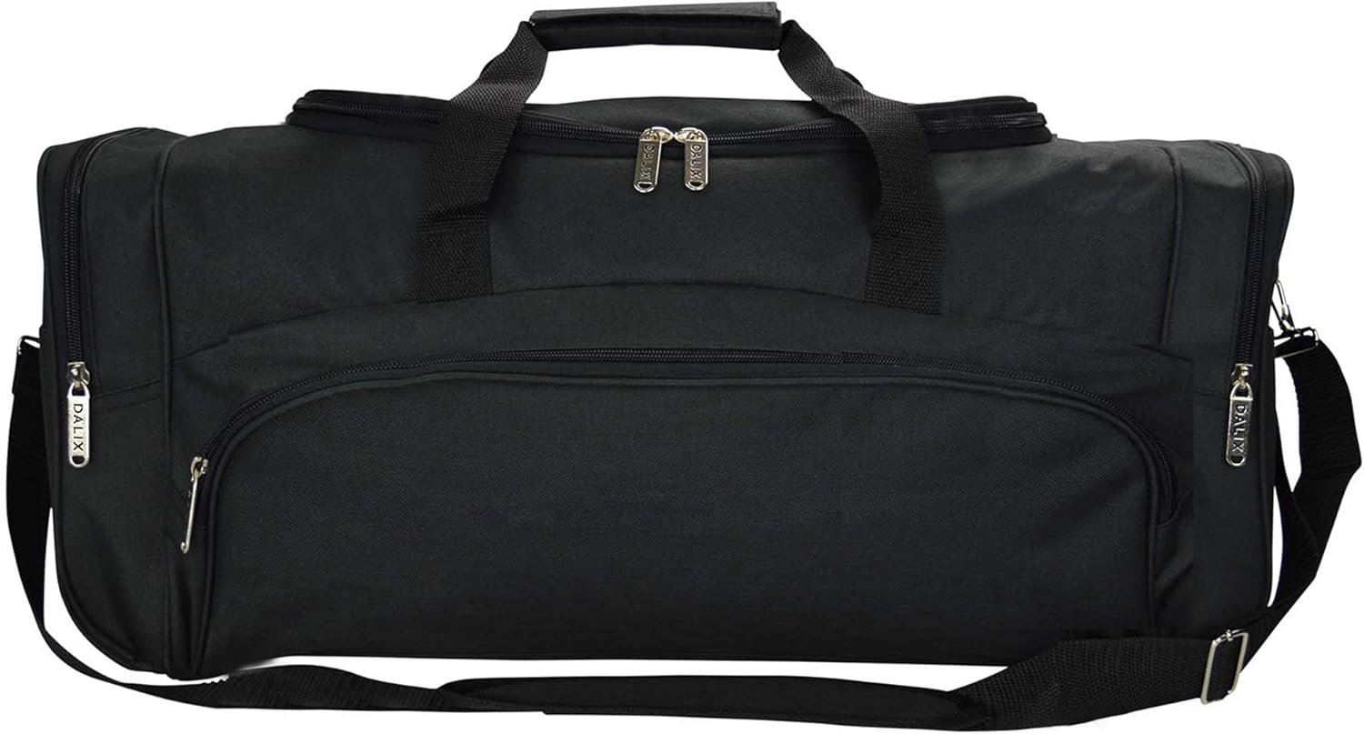 Dalix Large 25" Signature Travel Gym Bag w/Premium Lining in Black - Image 2