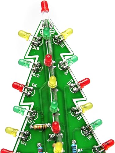 Miniatura 7 de Gikfun 3D USB árboles de Navidad 3 colores LED DIY Kit Flash LED Circuito EK1719