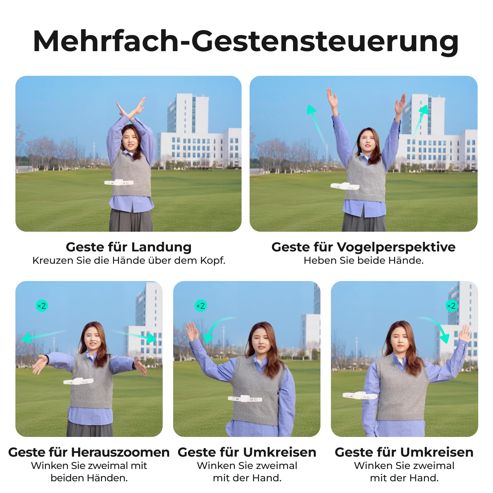 HOVERAir X1 Drohne mit kamera, Selbstfliegend Kamera Drone mit Folge-mir Modus, Mini Drohne im Taschenformat, HDR-Videoaufnahme, intelligente Flugrouten, Freihandsteuerung, Weiß (Combo Plus)