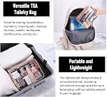 2 Pack TSA Approved Liquids Bags Pink Travel Toiletry Bag Waterproof Carry-on Toiletries Bag with Zipper for Women Men Airport Airline