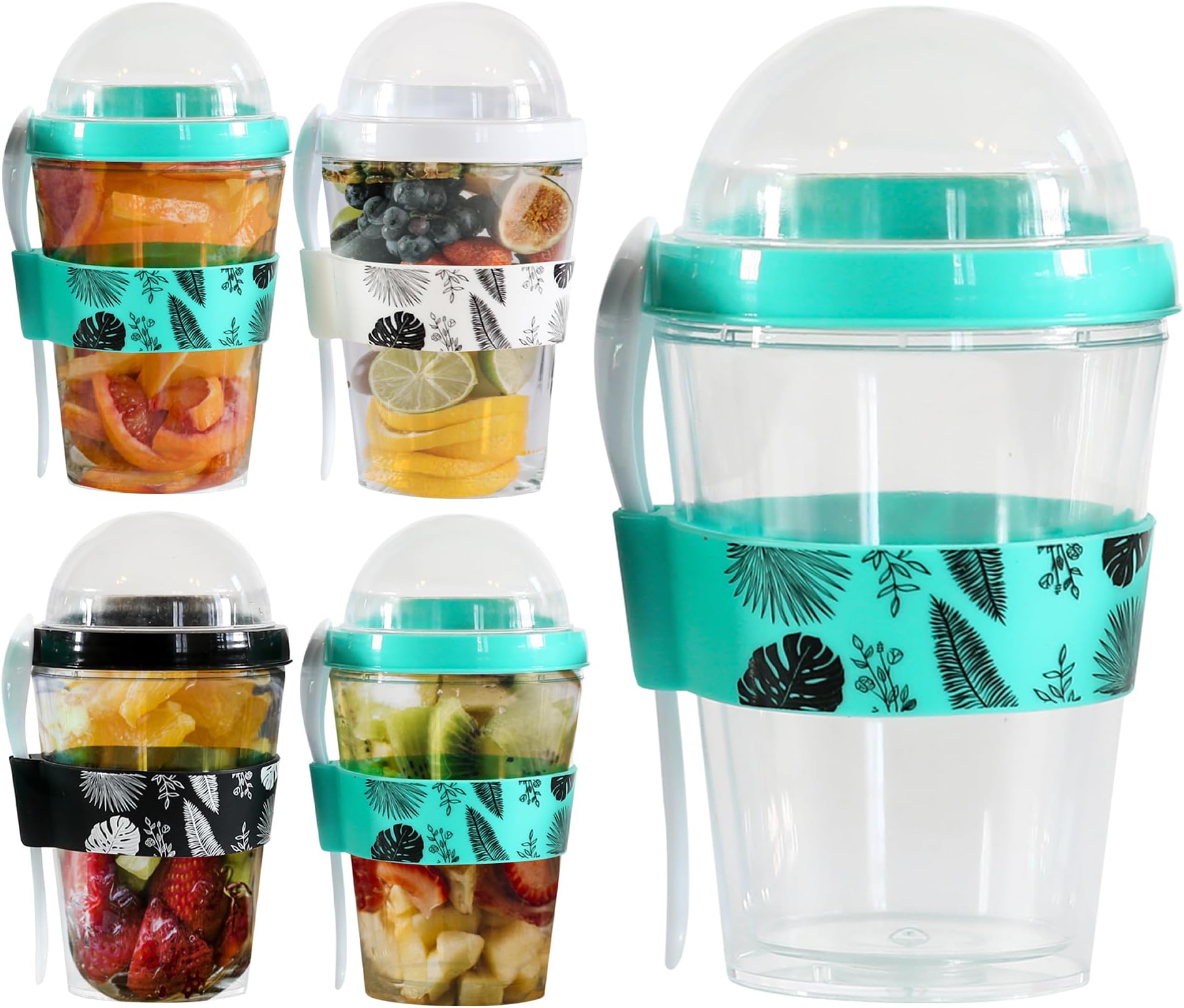 Healthy Habits for a Healthy YouPortable Parfait Cups with Lids Yogurt Containers with Lids Leak Proof Overnight Oats Containers Cereal Container Crunch Cup