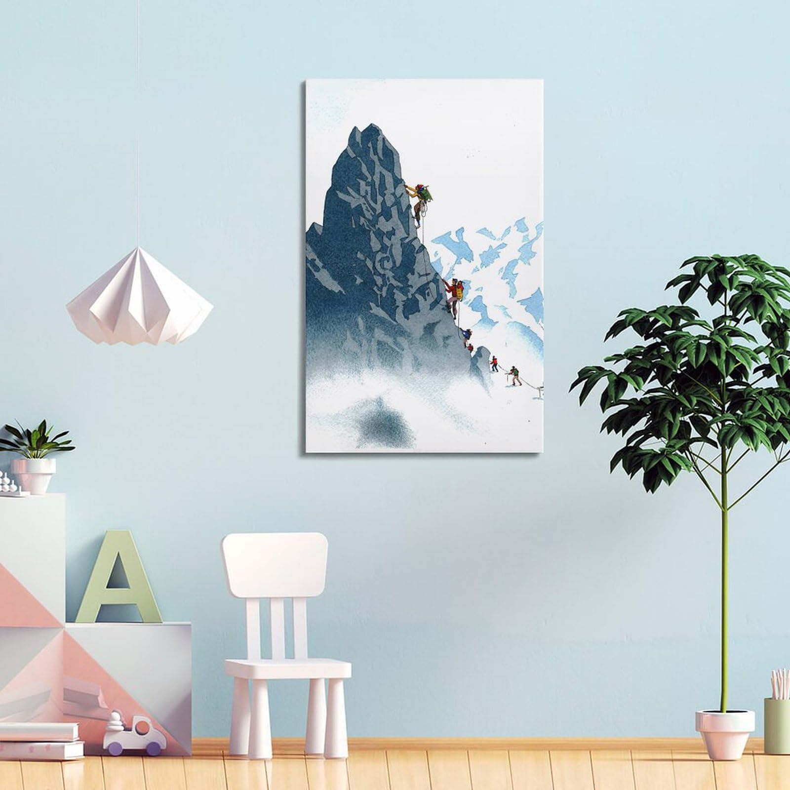 YCGYMX Poster sportivo, stampa artistica da parete su tela, motivo: squadra di arrampicata su roccia, poster decorativo per camera da letto, moderno, per camera da letto, 60 x 90 cm
