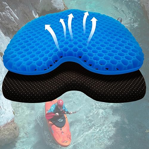 Kayak Seat Cushion, Thicken Anti Slip Waterproof Gel Kayak Seat,