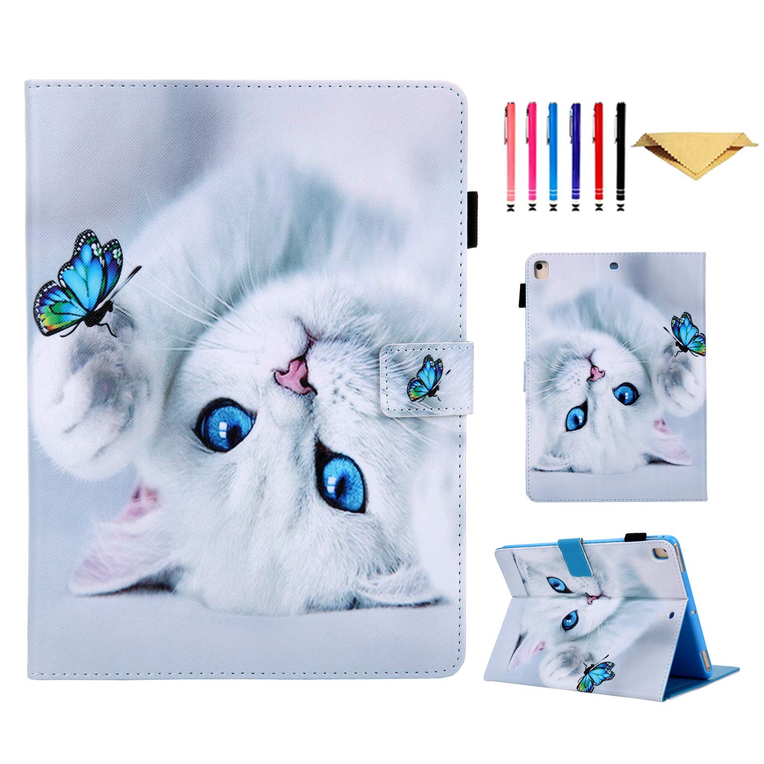 Custodia Con Gatto Per IPad 10.2 (7ª/8ª/9ª Gen) E IPad Air 3/Pro 10.5: In PU Con Leggio E Portapenne - 4