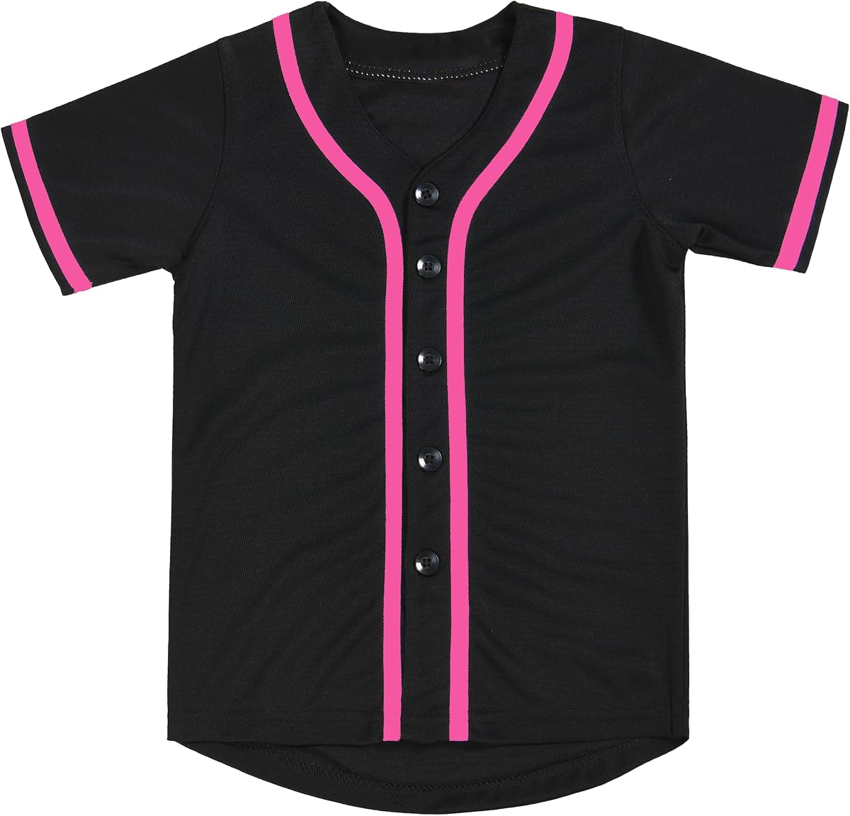Kids Baseball Jersey Button Down Hip Hop Personalized Sport T Shirts Tops Baseball Shirt for Boys Girls Toddler 2T-12Y