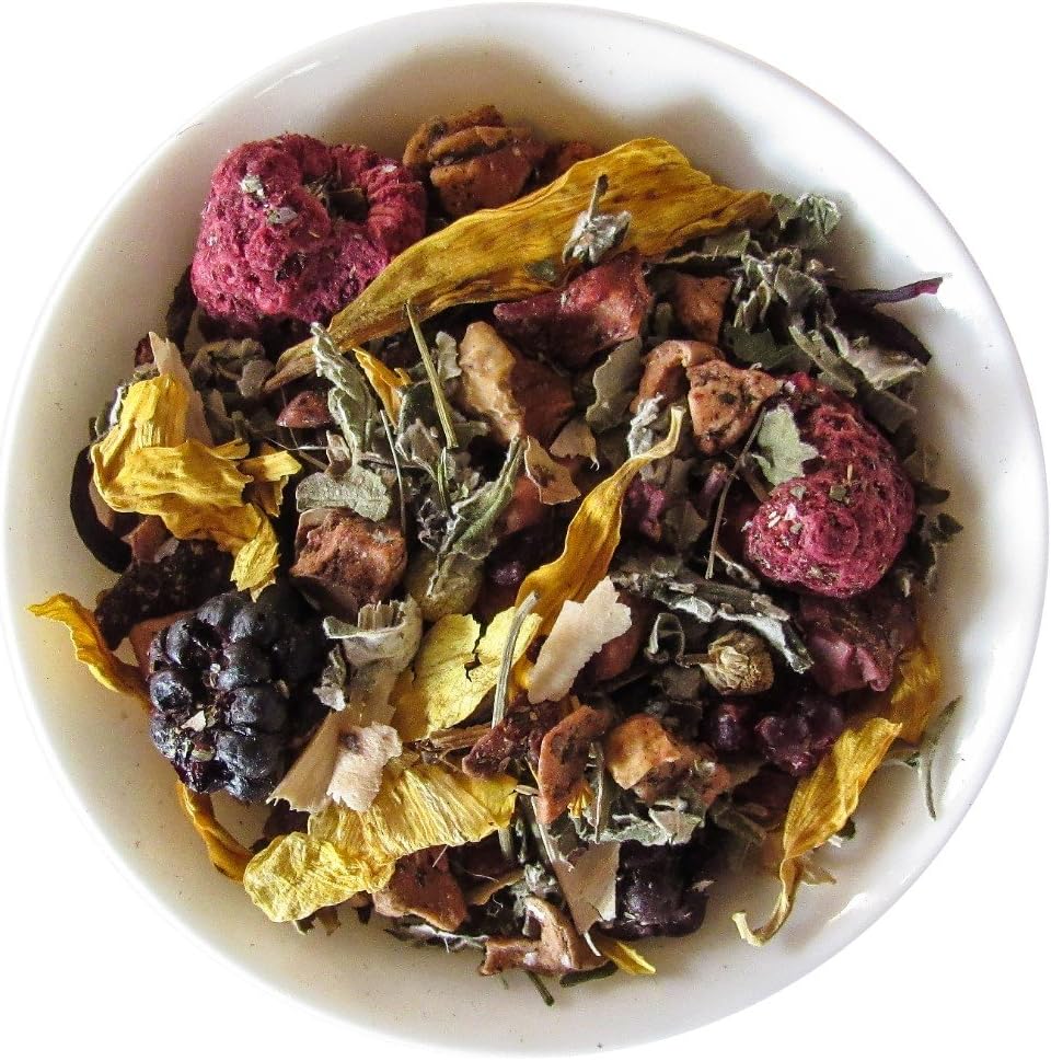 Mahalo Tea Wild Raspberry Mint Herbal Tea - Loose Leaf Tea - 2oz