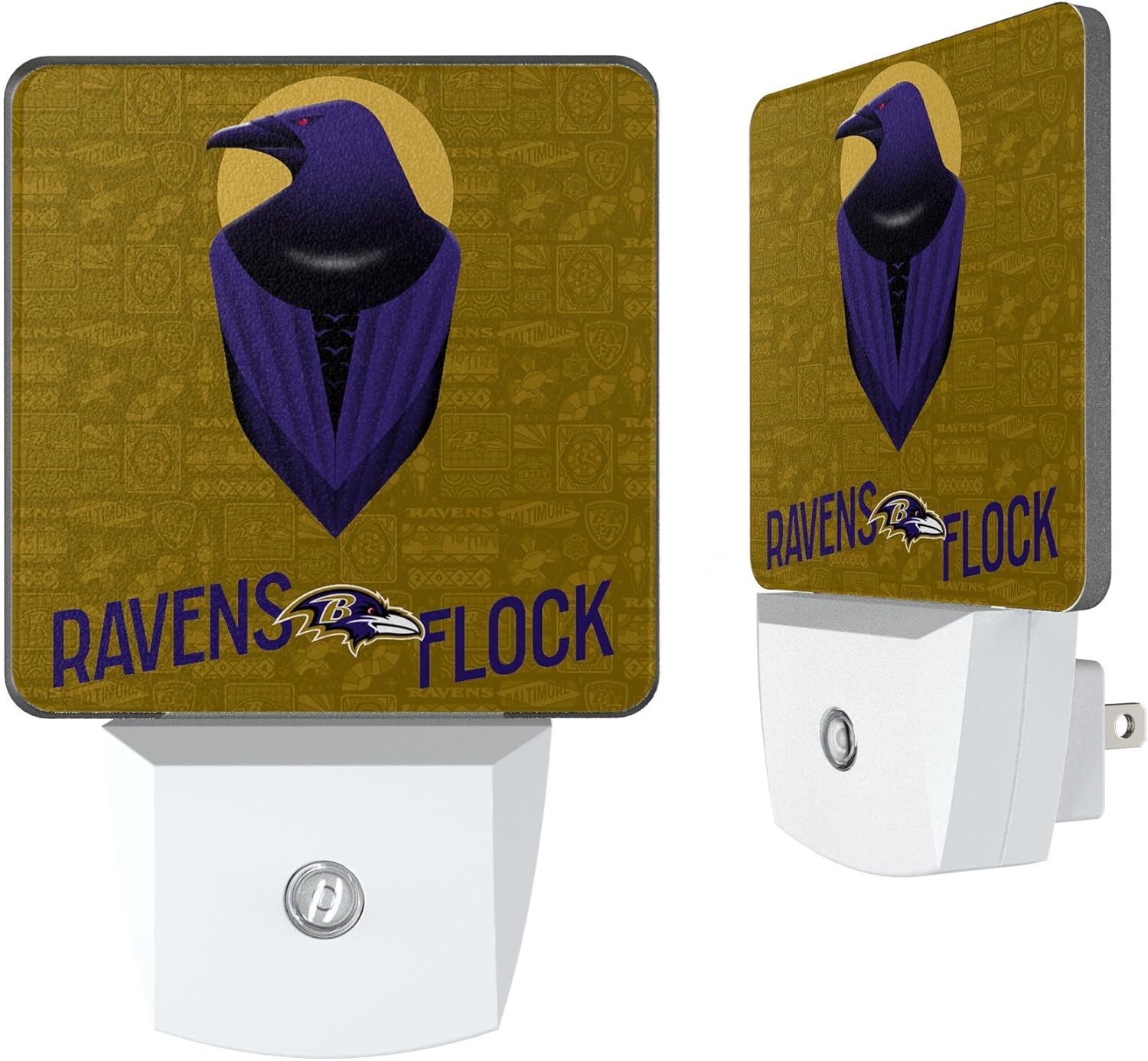 Keyscaper Baltimore Ravens 2024 Illustrated Limited Edition Nightlight Two-Pack