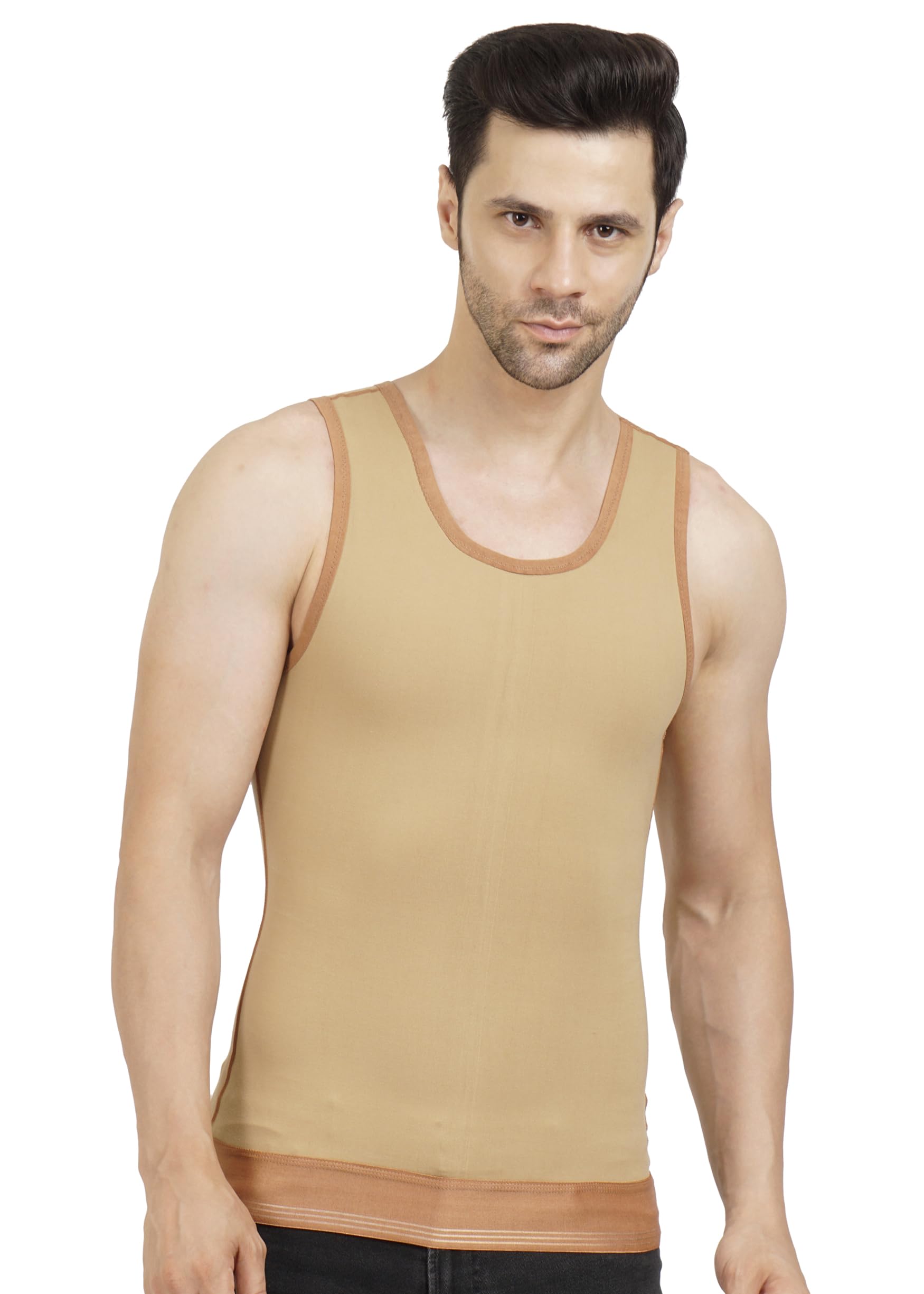 Moderate Compression Full Vest || Gynecomastia Compression Vest || Zipper-Free Design || Tomboy Chest Binder || Chest and Abdomen Support for Men || Chest Shapewear-image-7