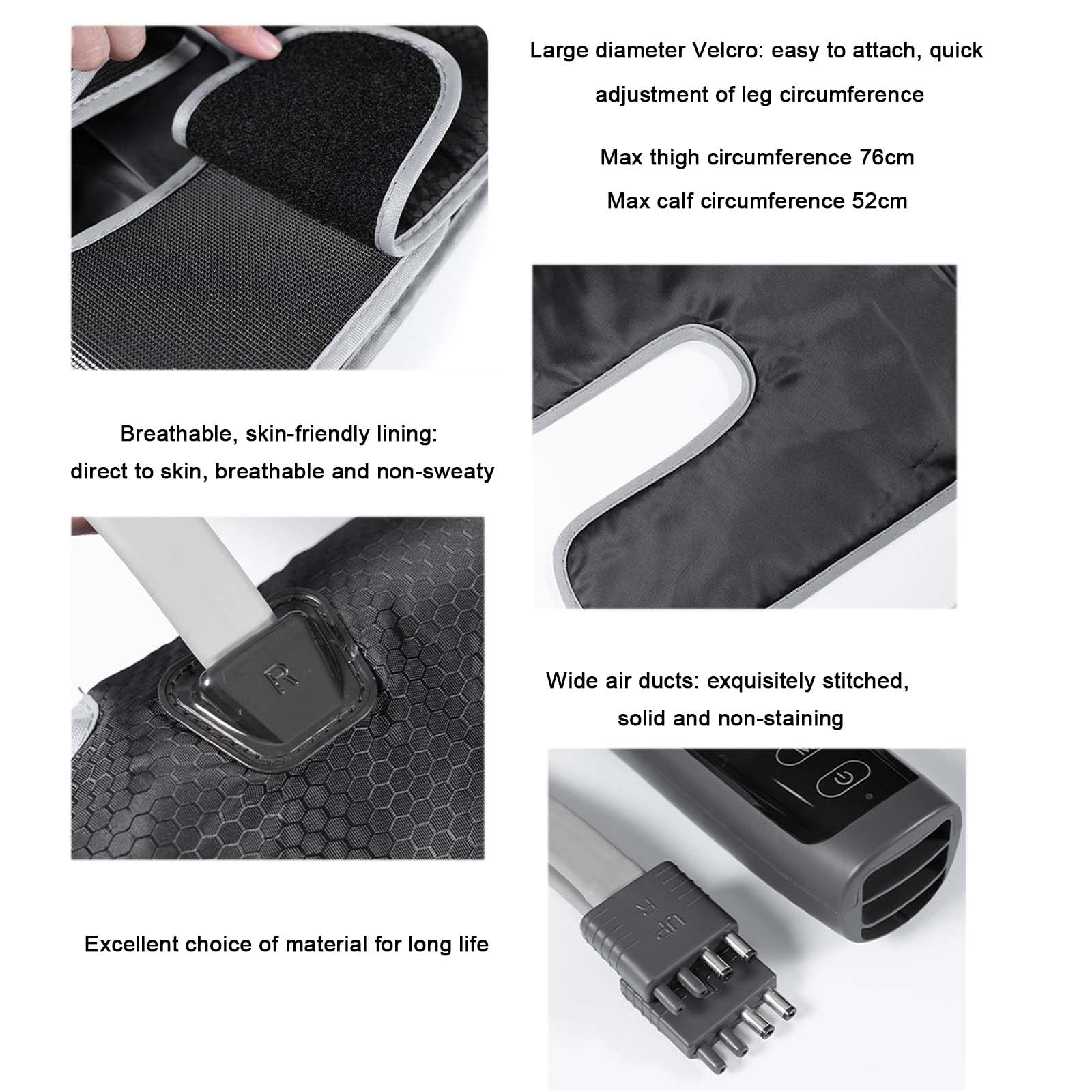 Masajeador de piernas y pies con Calor para Rodillas, compresión de Aire eléctrica para Masaje y relajación, Adecuado para Pantorrilla, Muslo y pie, Regalo para papá, mamá